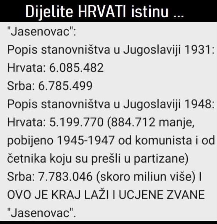 kraj laži i ucjene zvane 'Jasenovac'