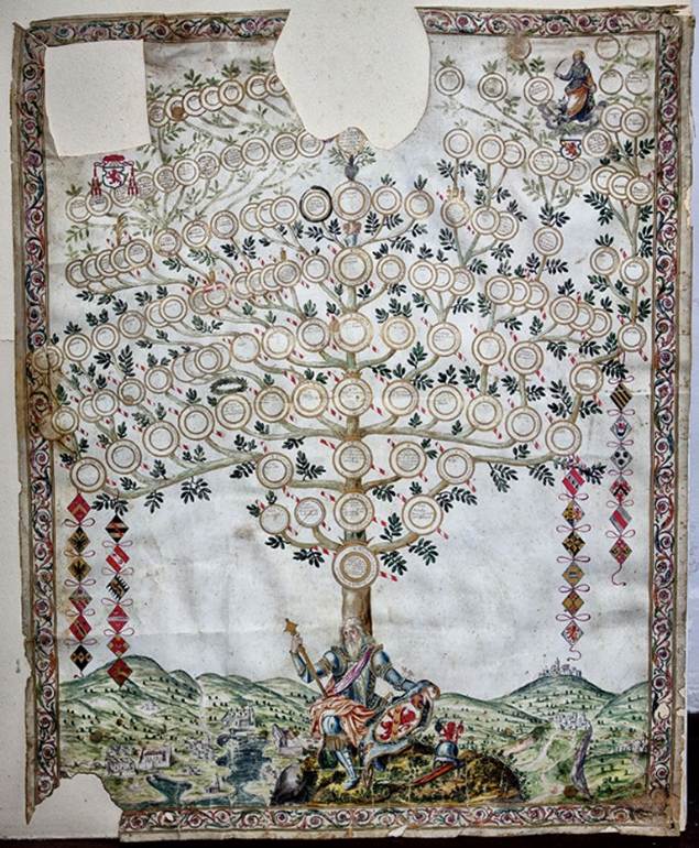 Rodoslovno stablo obitelji Korjenić-Neorić-Jerinić