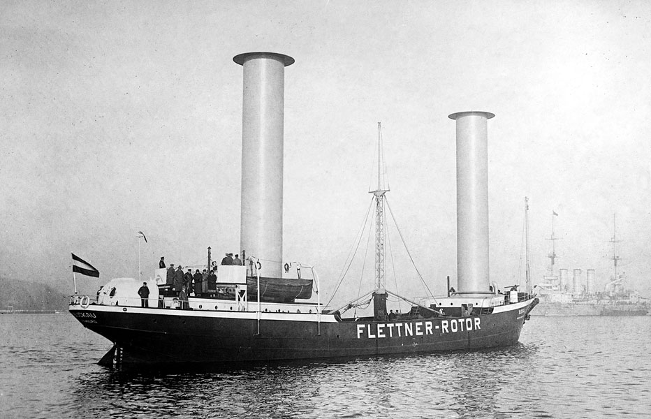 FLETTNEROV ROTOR, na brodu <i>Buckau</i> (1924)