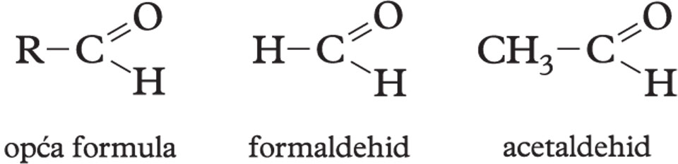 ALDEHIDI, strukturne formule